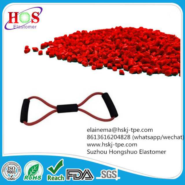 Thermoplastic raw material for exercise band